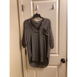 Lush Polyester Dark Green Blouse